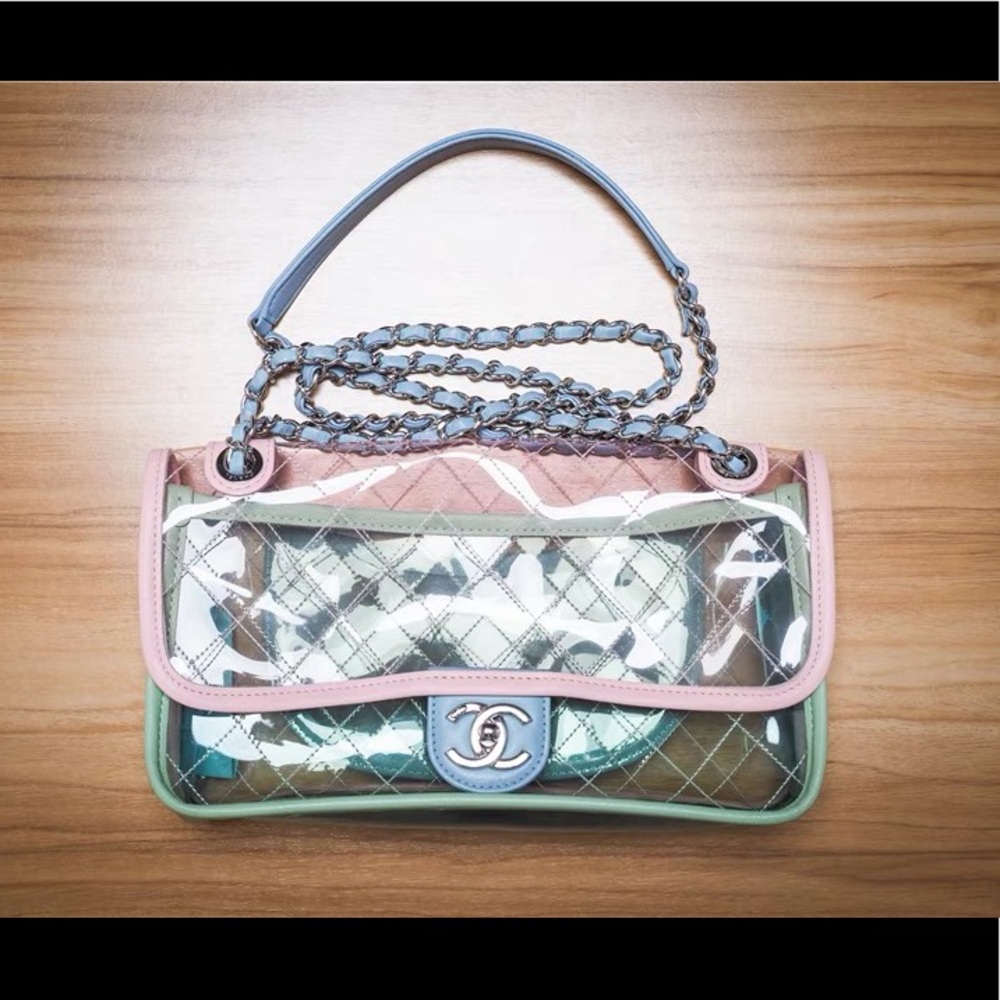 SOLD！Brand new Chanel pvc CF bag large